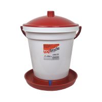 TOPTRADE plastic bucket drinker, with a float, for hen, 18 L (3)