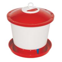 plastic bucket drinker, with a float, for chicken, 9,0 L