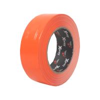 construction tape, fabric, X-WAY, orange, 48 mm x 50 m