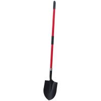 heart shovel, black, fiberglass shaft