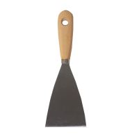 TOPTRADE spatula,steel,wooden handle and pounded rivet, 80 mm, hobby