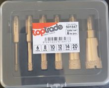 TOPTRADE ring crown, diamond, with stem, set of 6 pcs (1)