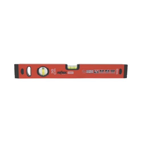 TOPTRADE spirit level Reflex #RED, 2 vials, 300 mm (1)