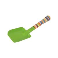 TOPTRADE children garden tool 3pcs/set, shovel, spade, rake, green metal head, 3 pcs (7)