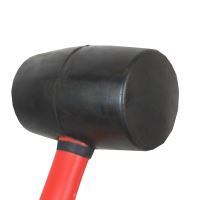 TOPTRADE rubber hammer, black, fiberglass handle, O 50 mm / 500 g, profi (9)