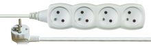 extension cord, white, 4 sockets without switch,5 m, ~ 250 V / 10 A