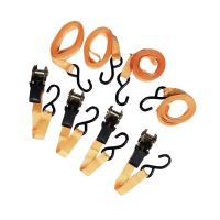 TOPTRADE belt,clamping,hooks,ratchet,set 4 pcs, to 700kg, 25 mm x 4,6 m (1)