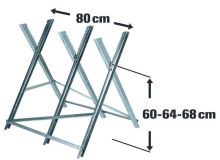 TOPTRADE saw horse, galvanized, max load capacity 150kg, for wood cutting (1)