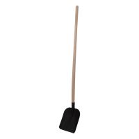 TOPTRADE narrow steel shovel, black, bent shaft