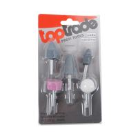 TOPTRADE abrasive element, set 5pcs,stalk 6 mm