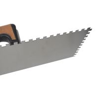 TOPTRADE stainless steel trowel, with ECO handle, tooth 6 mm, 270 x 130 mm, professional (10)