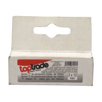 TOPTRADE staples for stapler, galvanized,"T", package 1000 pcs, 1,2 x 10 x 2 mm