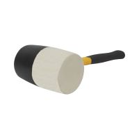 TOPTRADE rubber hammer, black/white, fiberglass handle,O 55 mm / 450 g, profi (6)