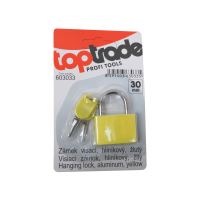 TOPTRADE padlock, yellow, 30 mm (1)