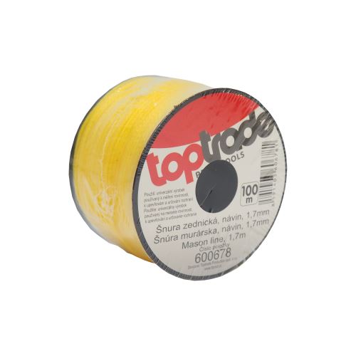 TOPTRADE mason's cord, PE, 1,7 mm x 100 m, yellow