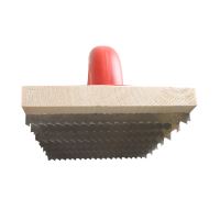 TOPTRADE wooden scraper, rough metal teeth, PROFESSIONAL, 220 x 140 mm (8)