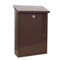 mail box ,metal, brown,390 x 250 x 100 mm