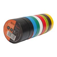 electrical insulating tape, 10 pcs/set, 15 mm x 10 m
