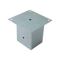 TOPTRADE post foot with square base, 140 x 140mm, galvanized (1)