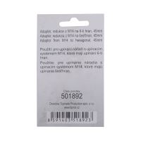 TOPTRADE adapter, reduction from M14 to 6-edge, 45 mm (2)