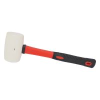 rubber hammer, white, fiberglass handle, O 50 mm / 340 g, profi