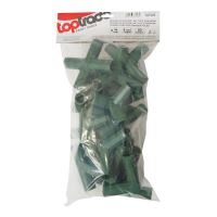 TOPTRADE plastic clip, for garden poles, 5 types, O 16 mm, set of 20 pcs. (6)