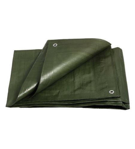 TOPTRADE cover sheet, green, with metal eyelets, 2 x 3 m, 200 g / m2