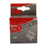 TOPTRADE staples for stapler, galvanized, wide, package 1000 pcs, 1,2 x 8 mm