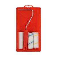 TOPTRADE painting set, TopRoll Mini, with roller and tray, 5 pcs, 100 mm
