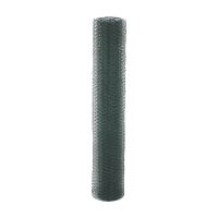 TOPTRADE rabbit mesh,plastic-coated, green, 16 / 0,9 mm, 1000 mm / 25 m (6)