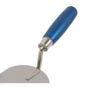 TOPTRADE stainless steel trowel, plastering, wooden handle, 110 x 80 mm (4)