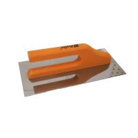 ProTec trowel, stainless steel, smooth, wooden handle, 280 x 130 mm