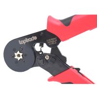 TOPTRADE crimping pliers, for cable end connectors, set of 1 800 pcs (9)