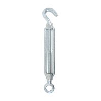 turnbuckle with eye and hook, galvanized, 12mm