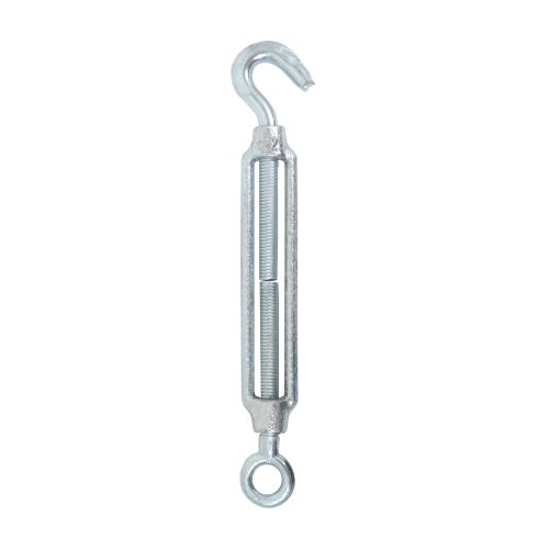 TOPTRADE turnbuckle with eye and hook, galvanized, 12mm