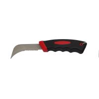 sharpened blade knife, cardboard, foil and floor covering, ergo handle