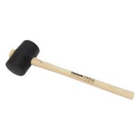 rubber hammer, black, wooden handle, O 45 mm / 260 g, certificate, profi