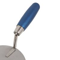 TOPTRADE stainless steel trowel, plastering, wooden handle, 120 x 100 mm (3)