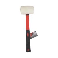 TOPTRADE rubber hammer, white, fiberglass handle, O 50 mm / 500 g, profi (3)