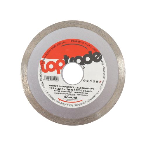 TOPTRADE diamond disk,all-round, 115 x 22,2 x 7 mm,standard