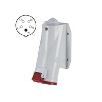 socket for wall, red, 5 poles, ~ 380 - 415 V / 16 A