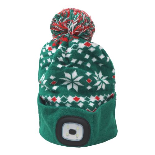 hat LED, X-mas, size L, with LED light, green