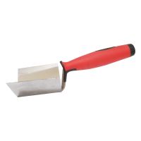 TOPTRADE stainless steel trowel, plastering, corner, 60x60mm