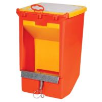 hanging feeder,  for loose feed, with hopper and cover, 3 L