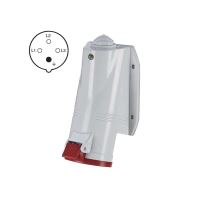 socket for wall, red, 4 poles, ~ 380 - 415 V / 16 A