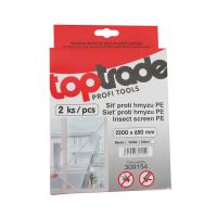 TOPTRADE insect screen PE, white, 2psc, 2200 x 650 mm