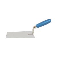 TOPTRADE mason trowel, stainless steel, wooden handle, 180 x 120 mm (7)
