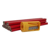 pencil for stone,concrete and masonry,with sharpener,12pcs, 180 mm