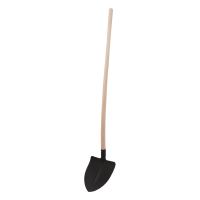 heart steel shovel, bent shaft, black