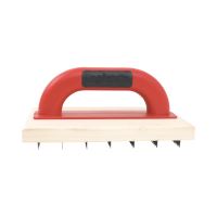 TOPTRADE wooden scraper, rough metal teeth, PROFESSIONAL, 220 x 140 mm (2)